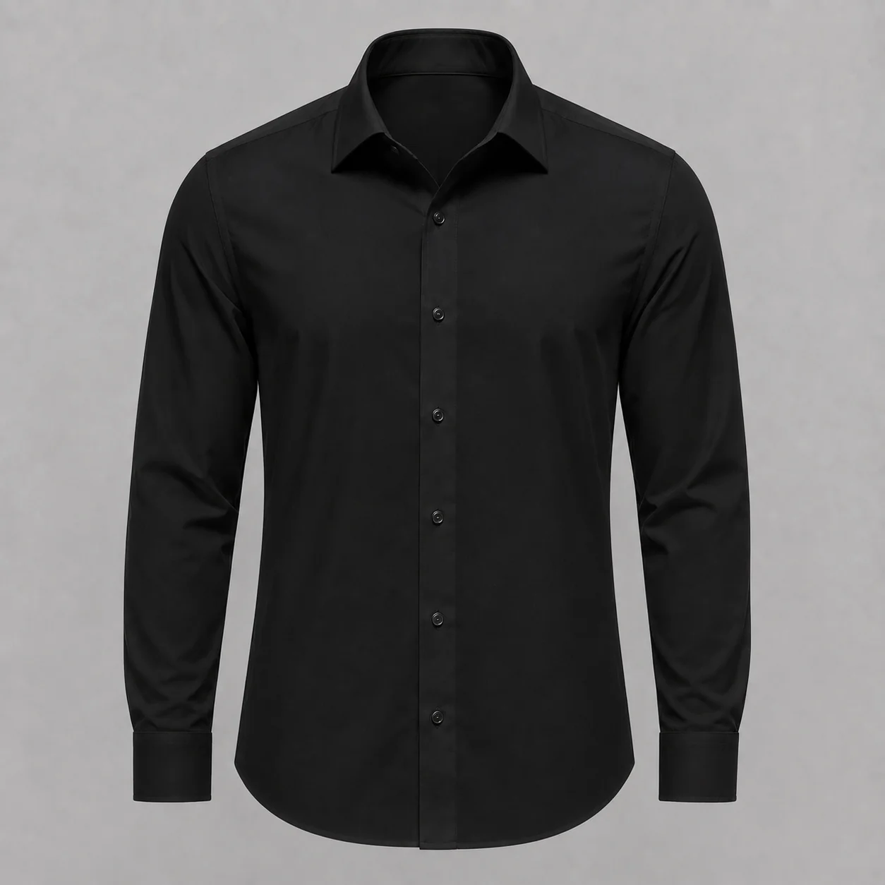 Camisa negra de vestir para hombre