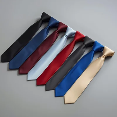 Colección de corbatas lisas para terno