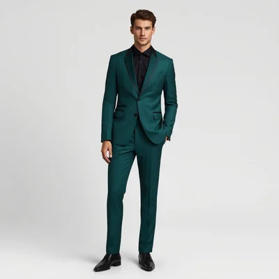 Esmoquin verde elegante para ceremonia