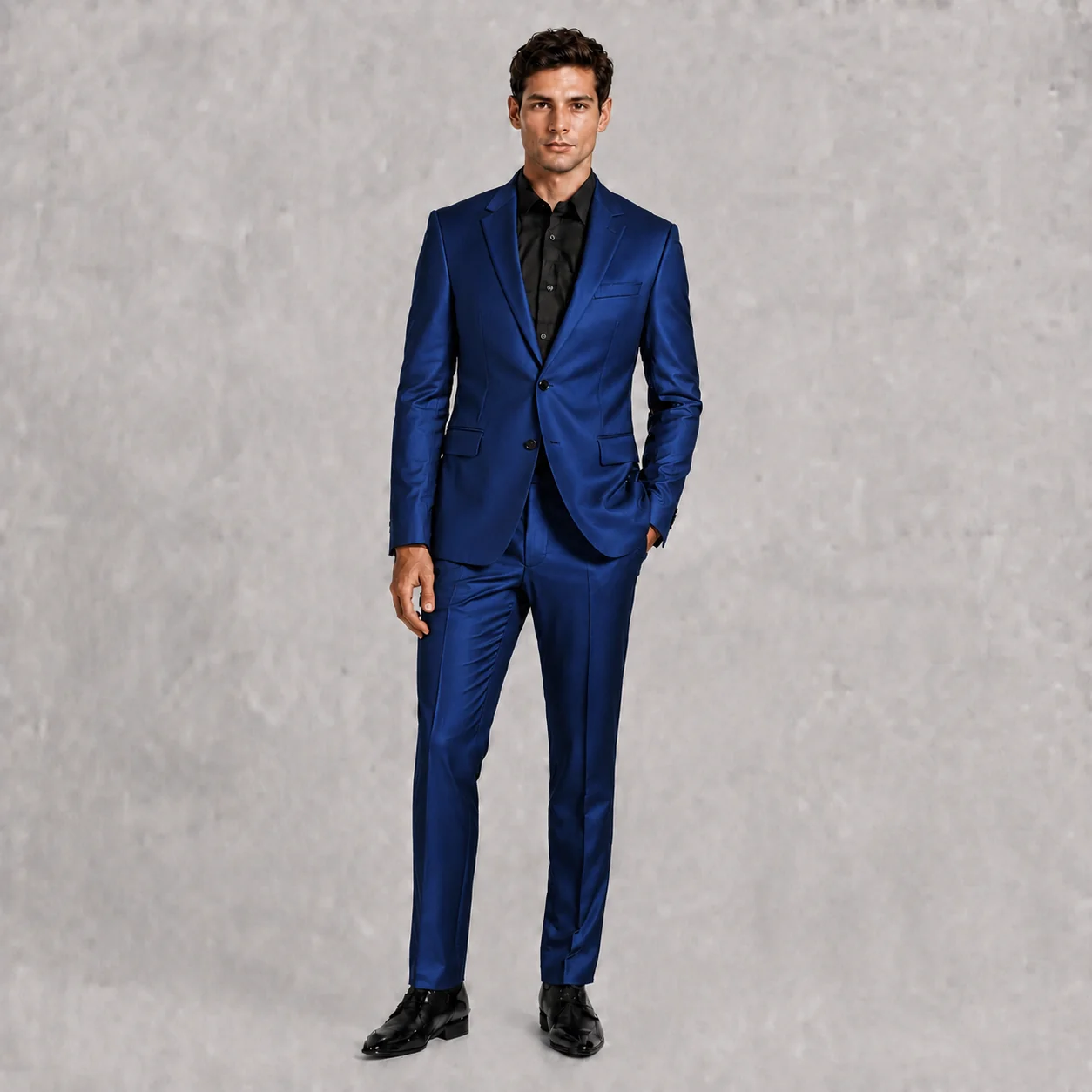 Terno azul Barcelona de corte moderno para hombre