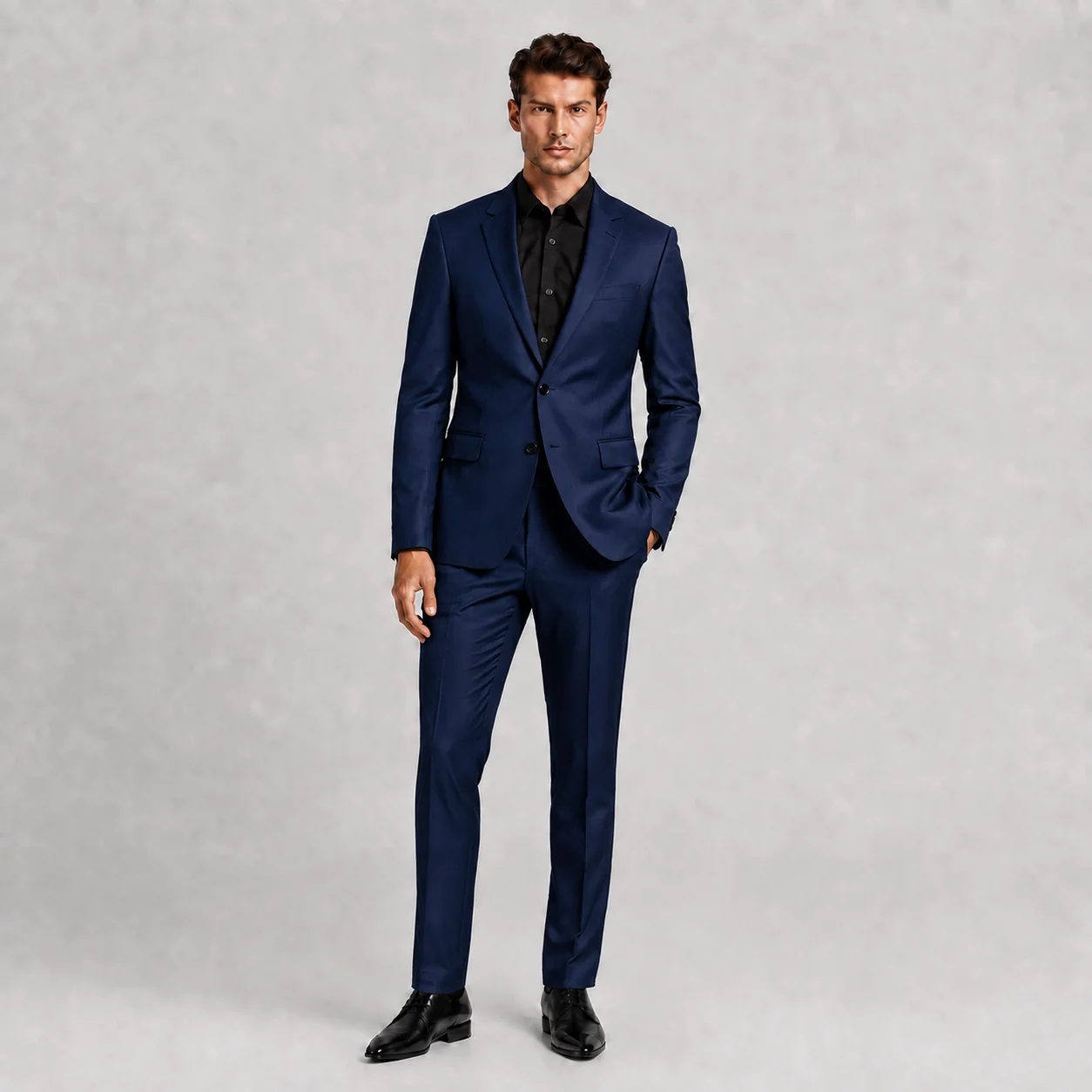 Terno azul noche elegante para hombre
