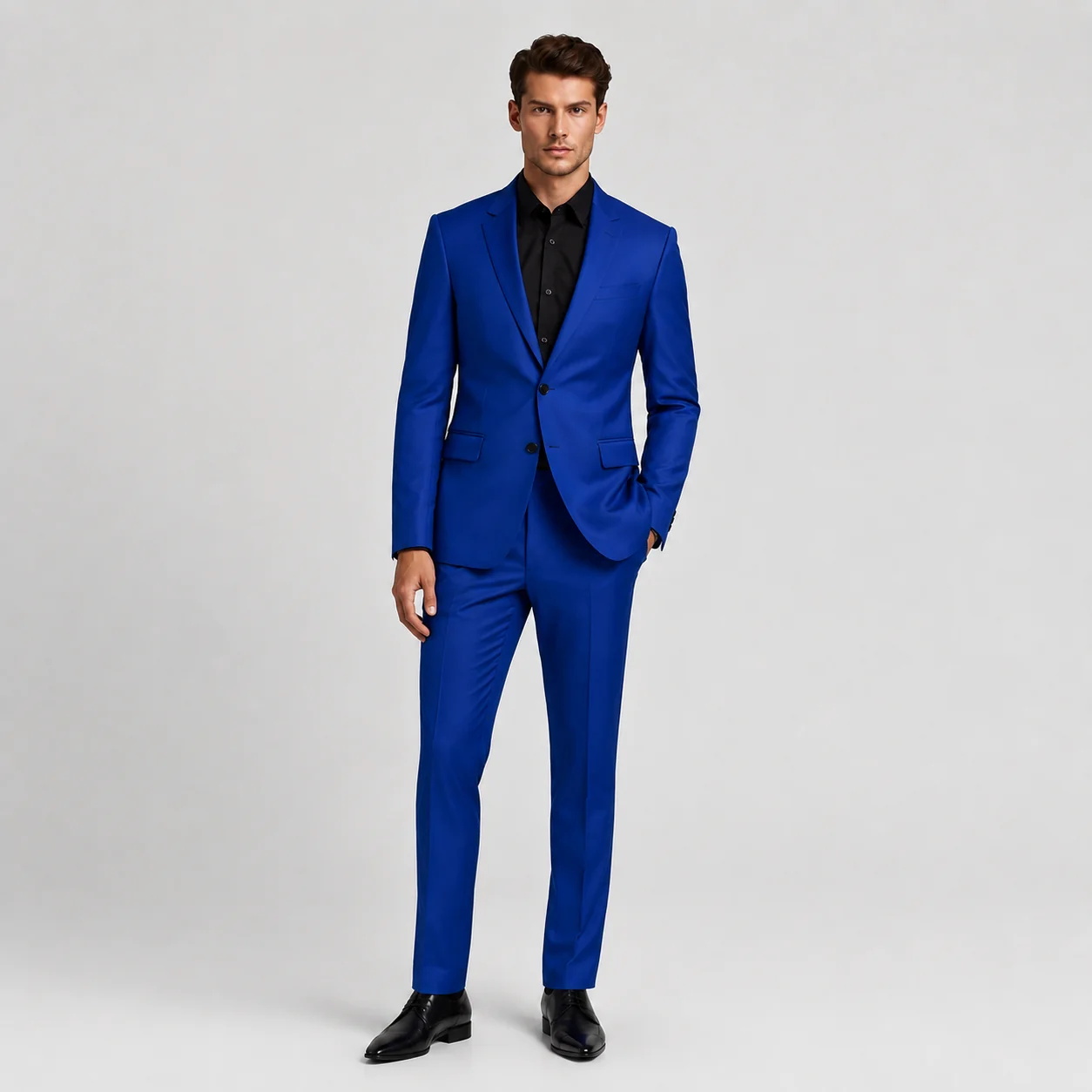 Terno azul rey para graduación o evento
