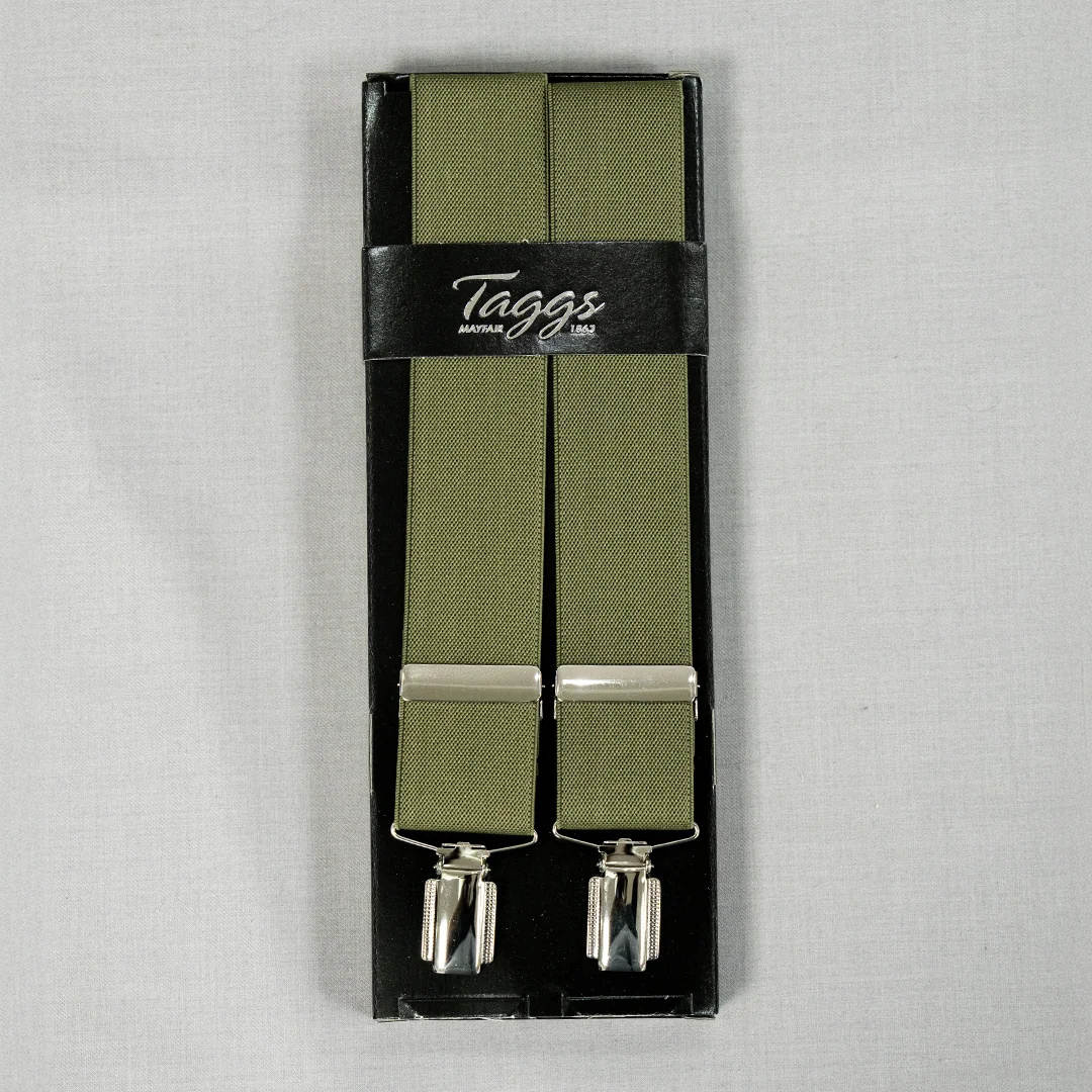 Tirantes verde militar para hombre