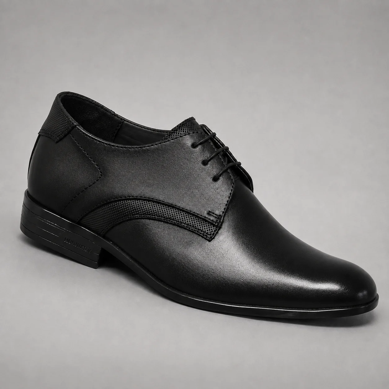 Zapatos formales de cuero negro con cordones para hombre